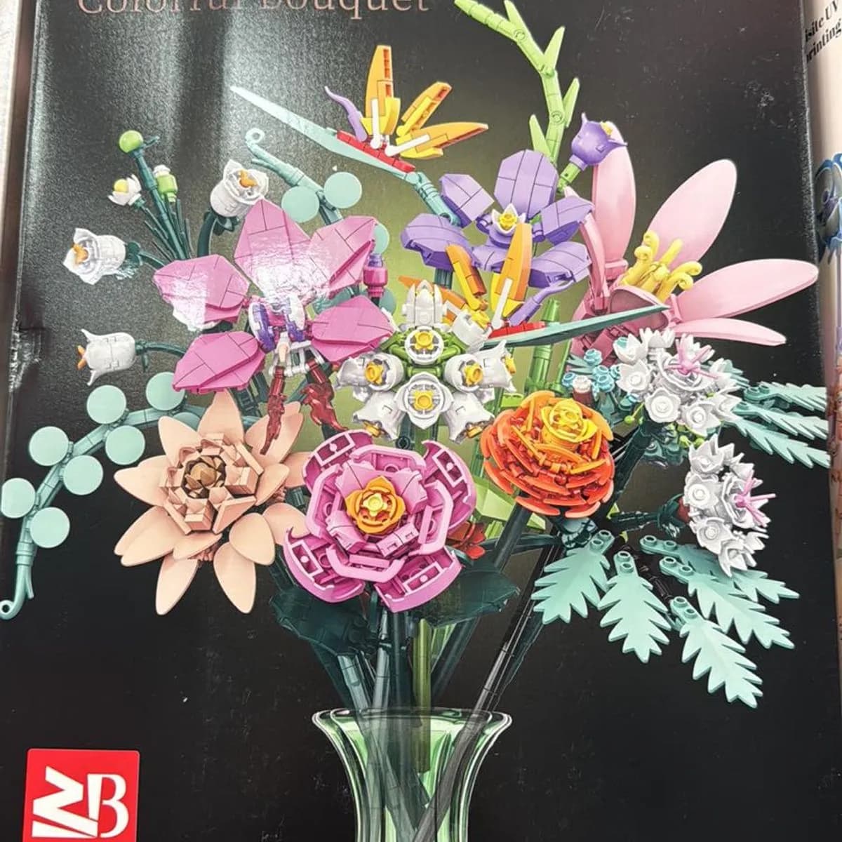 Klocki Kwiaty Kolorowy Bukiet 1154PCS