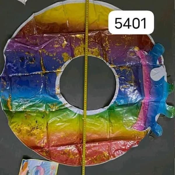 Koło do pływania tęczowe z brokatem 5401, ok. 75-80 cm