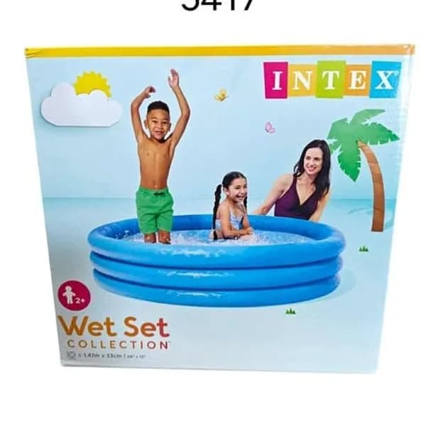 Basen Intex dmuchany 3-pierścieniowy 147x33cm niebieski