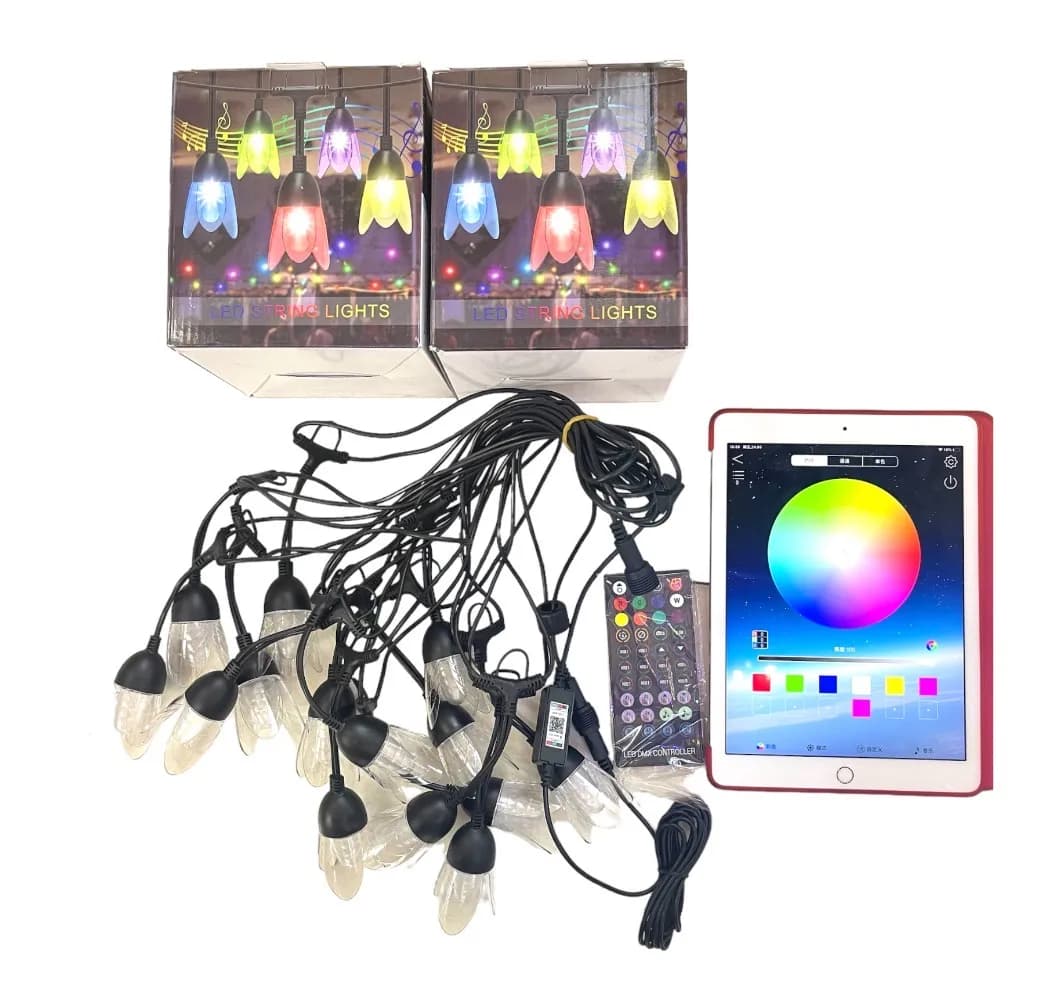 Lampki Dekoracyjne LED z pilotem RGB, 10 diod