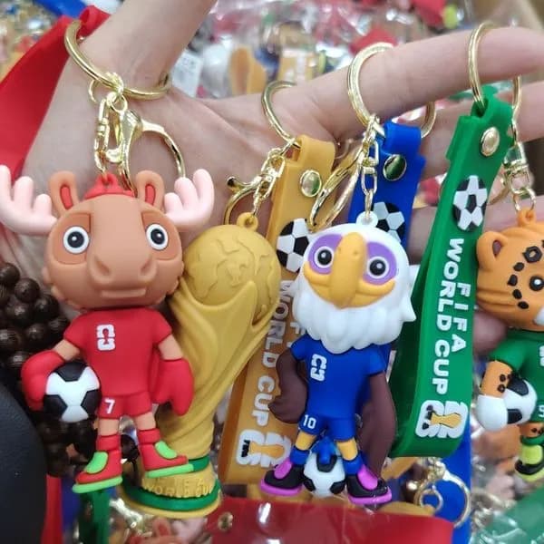 Brelok do Kluczy Piłka - Zwierzęta Piłkarze Mundial