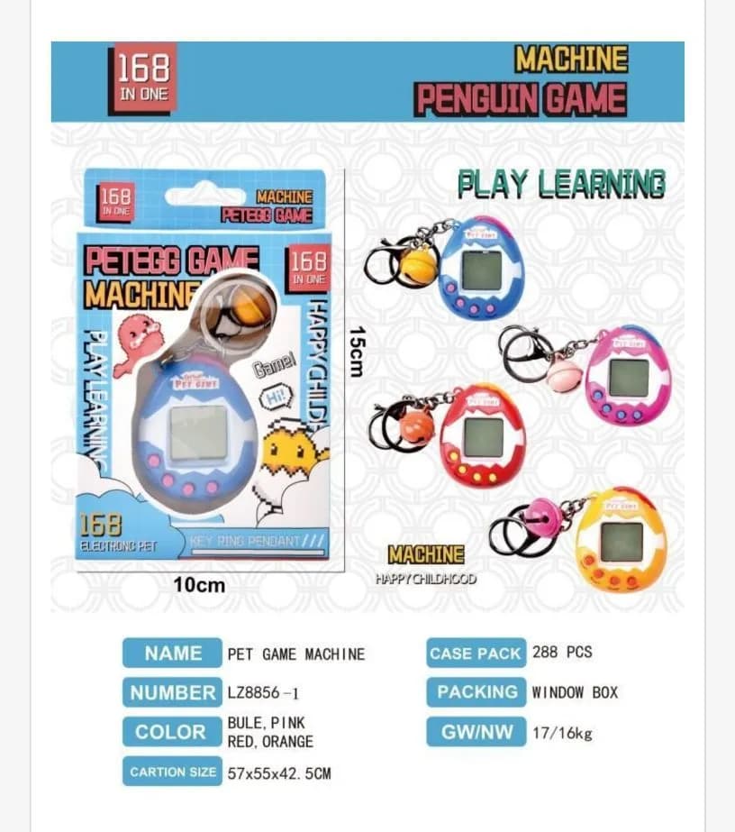 Brelok Zabawka Pet Game Machine 10cm Penguin