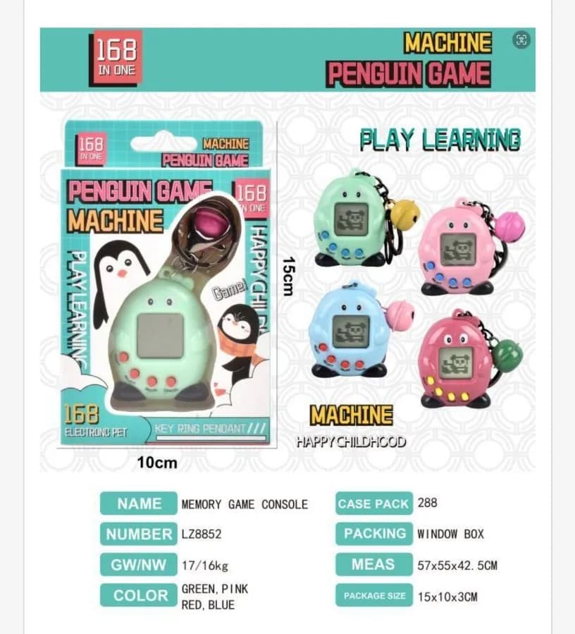 Brelok Zabawka Konsola Gra Pamięciowa 10cm