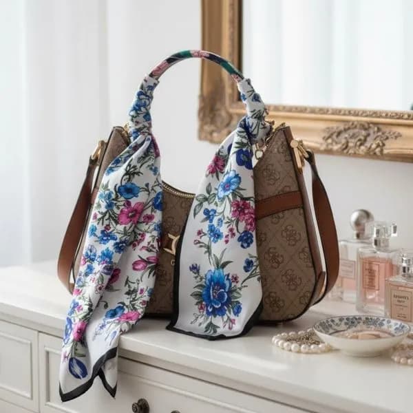 Chustka damska kwiecista 70cm x 70cm