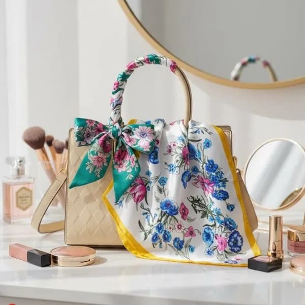 Chustka damska Gawroszka 70x70cm wielobarwna