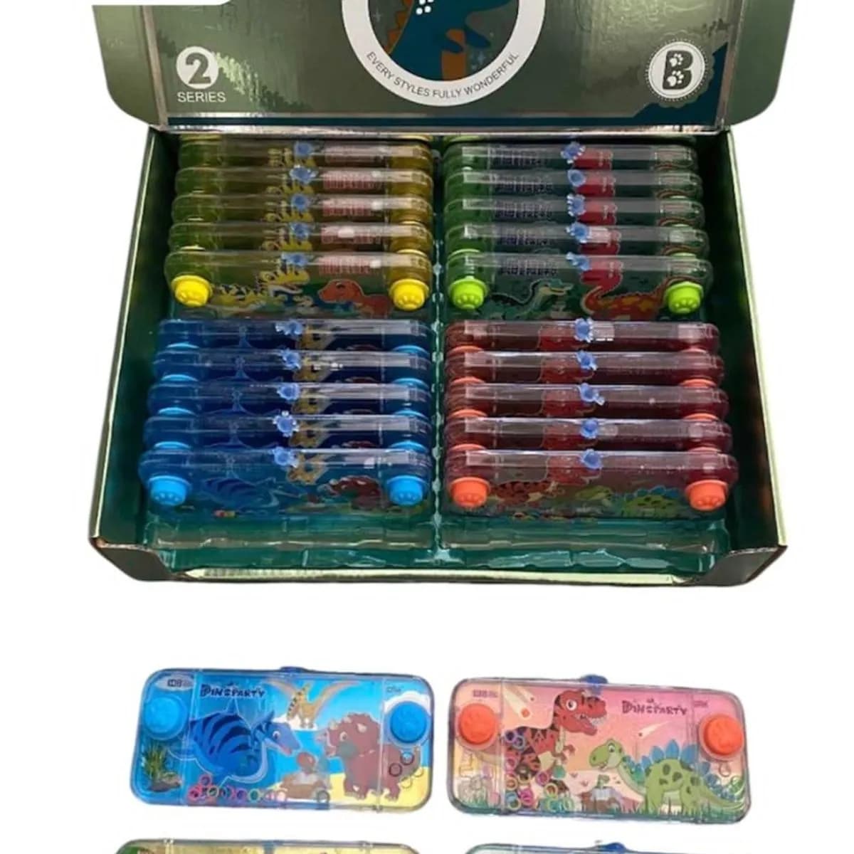 Gra Wodna Dino Party z dinozaurami, zestaw 24 szt