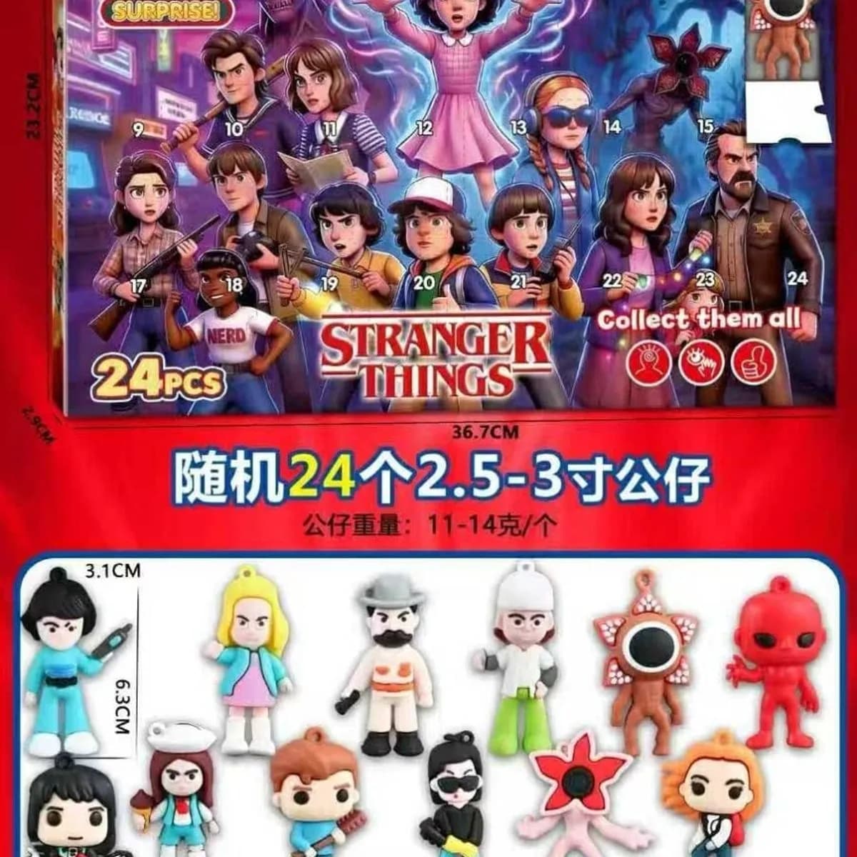 Zabawki Kalendarz Stranger Things