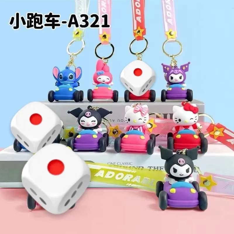 Brelok Postacie Disney Mix: Stitch, Hello Kitty, Kuromi 24szt