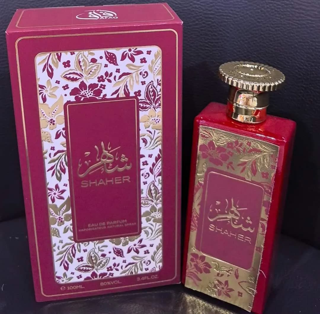 SHAHER Perfume 100ml – Woda perfumowana, czerwono-złoty flakon