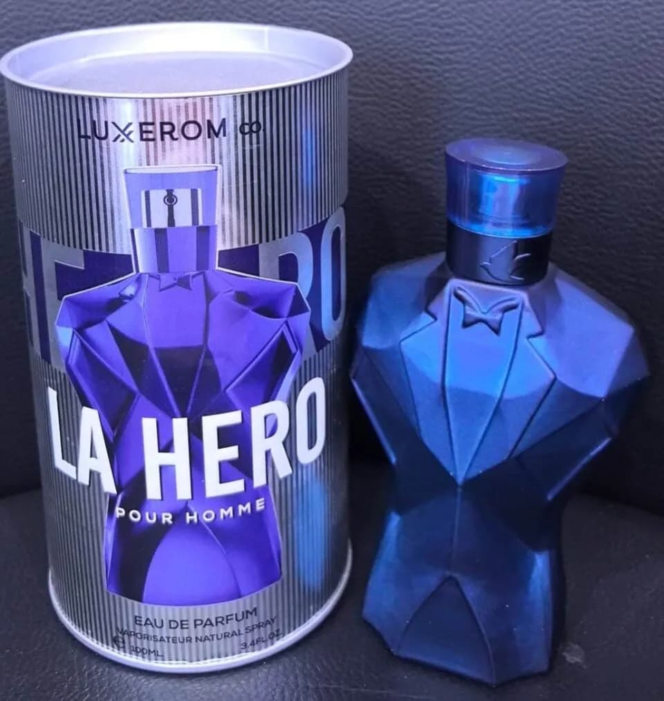 Perfumy Męskie LA Hero 100ml Luxerom Pour Homme Niebieski Flakon