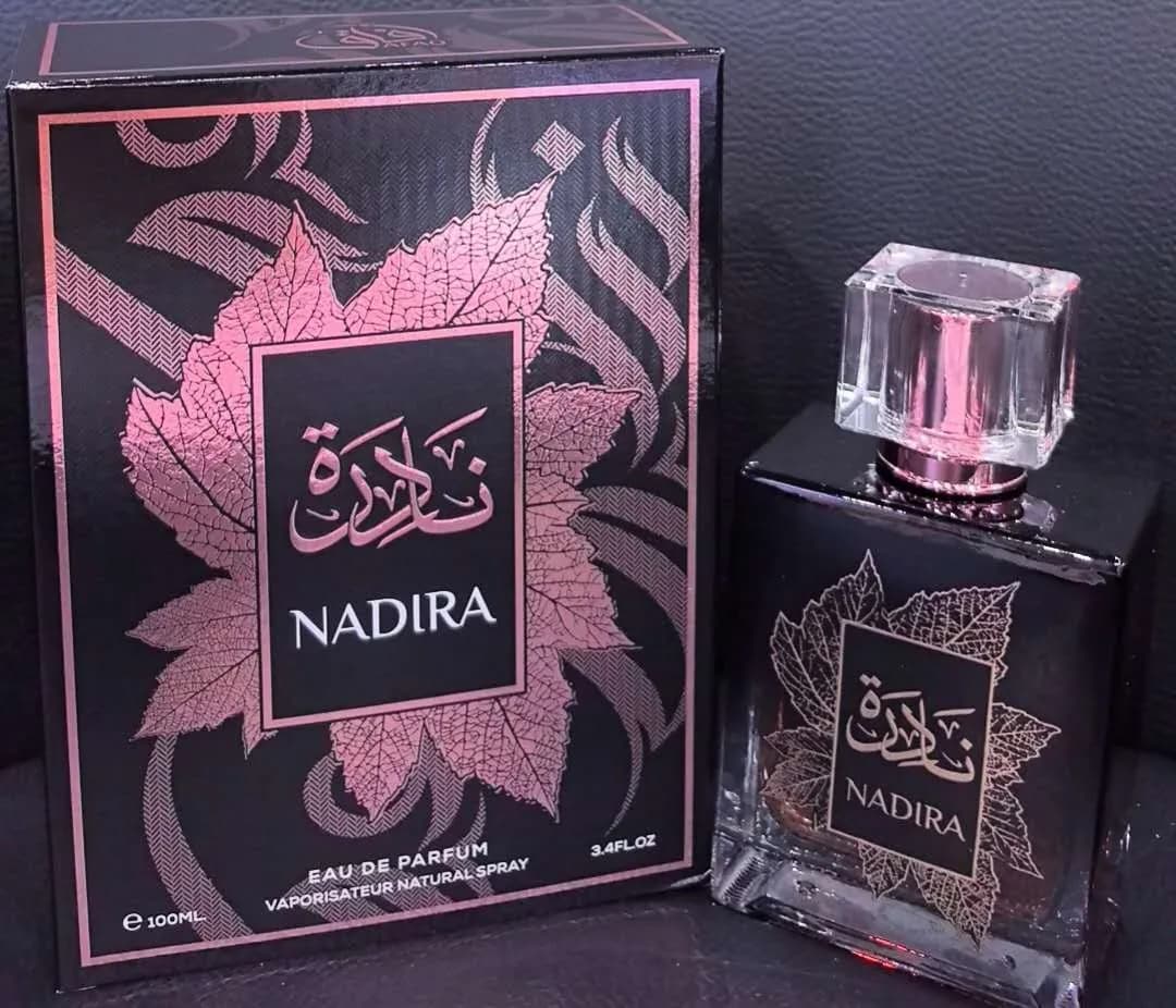Woda perfumowana NADIRA 100ml - czarny flakon z różowym liściem