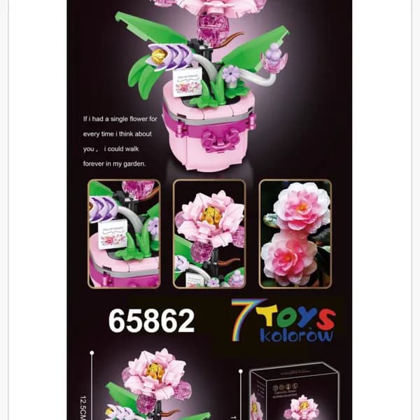 Klocki Kwiaty Kamelia w Doniczce 12,5cm - Flower Collection