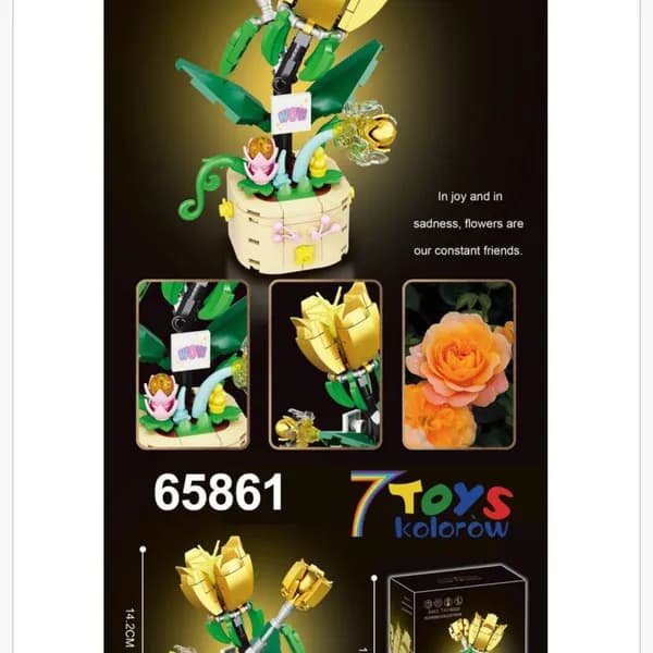 Klocki Kwiaty Juicy Terrazza 65861 Złoty Tulipan 14.2cm