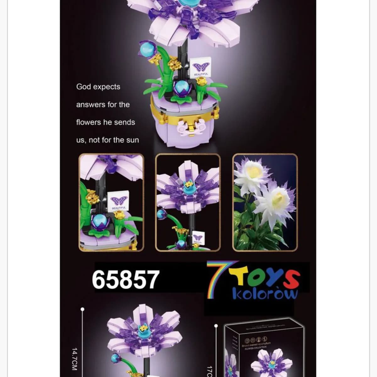 Klocki Kwiaty Broad-leaved Epiphyllum 170 el. 14.7cm