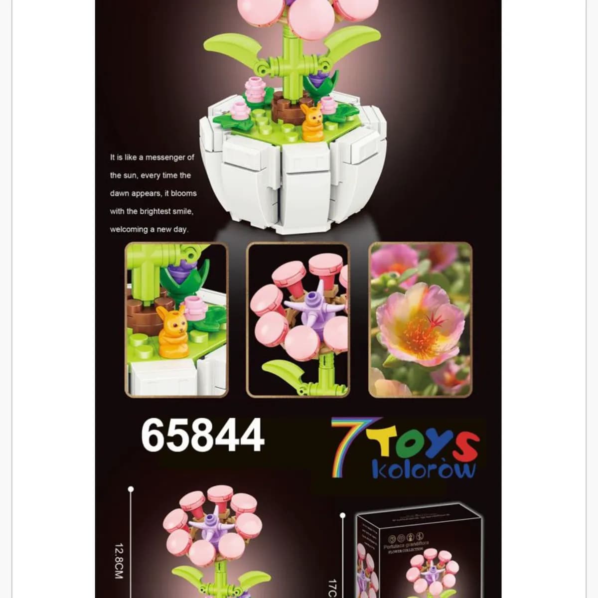 Klocki Kwiaty Portulaka 12.8cm - Zestaw 7 TOYS 65844