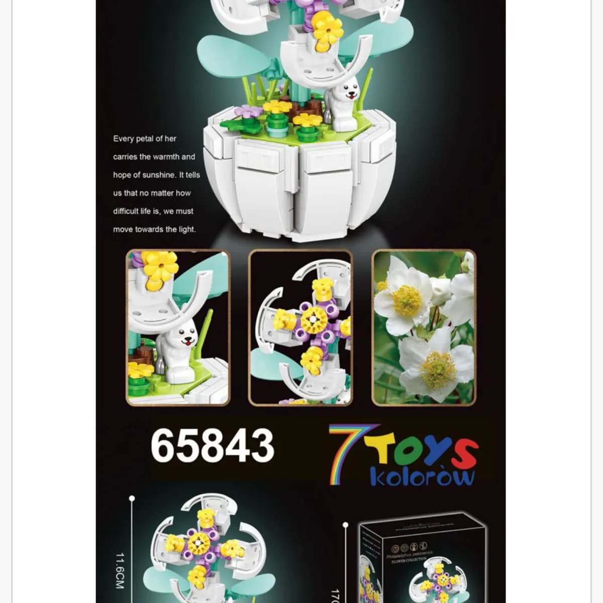 Klocki Kwiaty Philadelphus Pekinensis 11.6cm Zestaw 65843