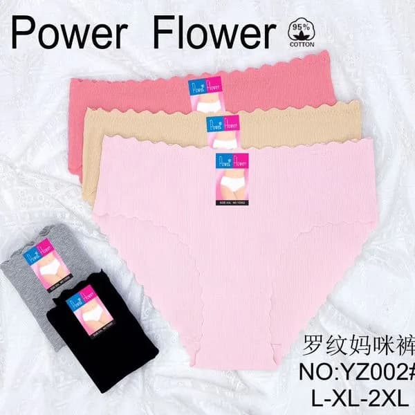 Majtki damskie Power Flower bawełna 95% L-XL-2XL