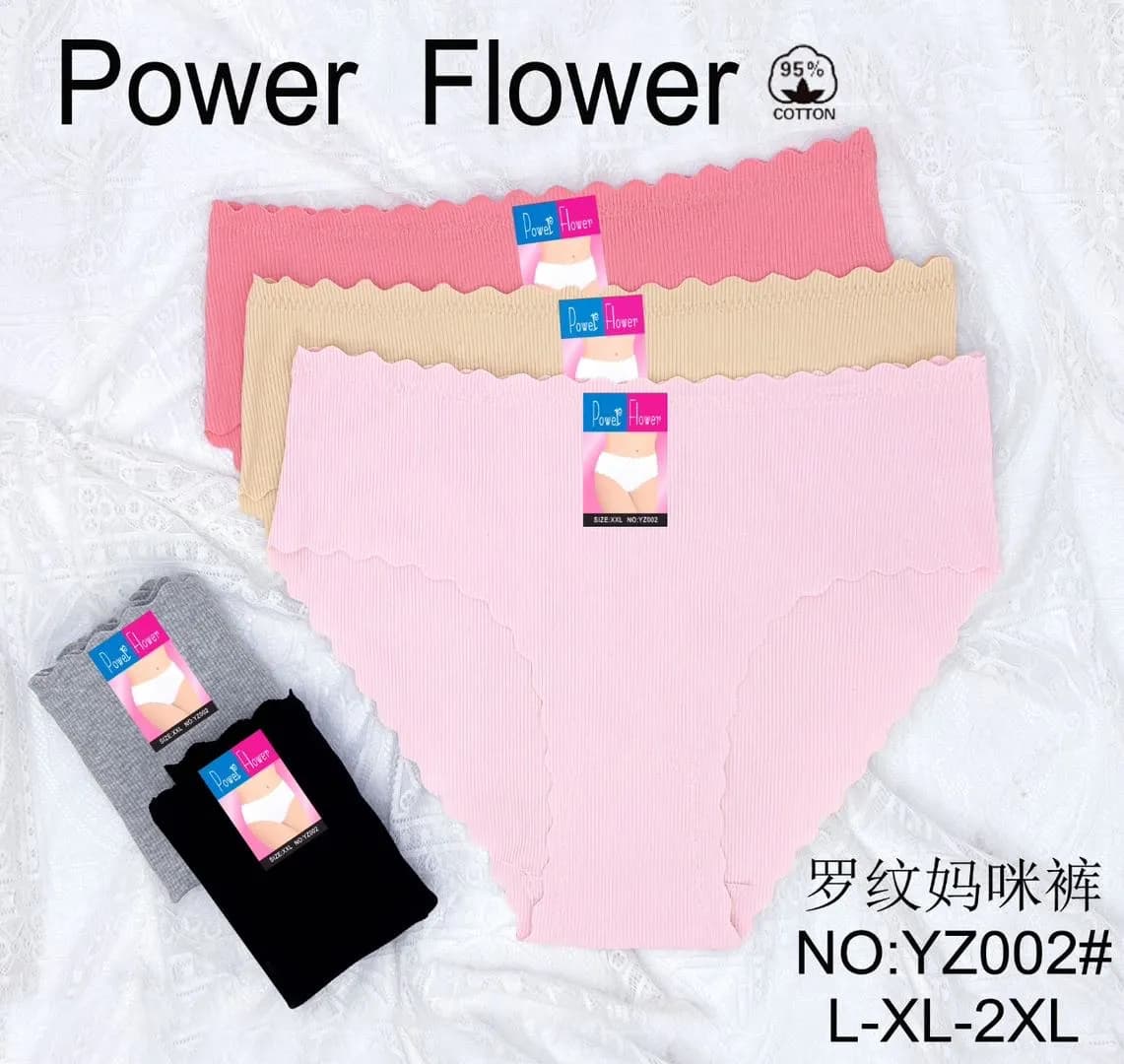 Majtki damskie Power Flower bawełna 95% L-XL-2XL
