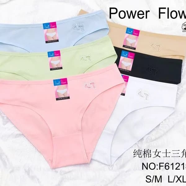 Majtki damskie Power Flower bawełna S/M L/XL 6 kolorów