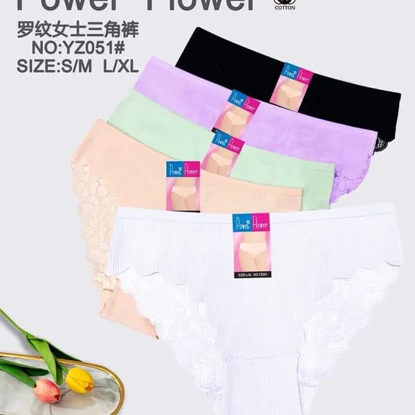 Majtki damskie Power Flower bawełna S/M L/XL 5 szt