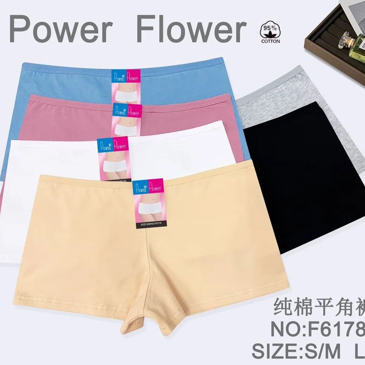 Majtki damskie Power Flower bawełniane S/M L/XL NO:F6178