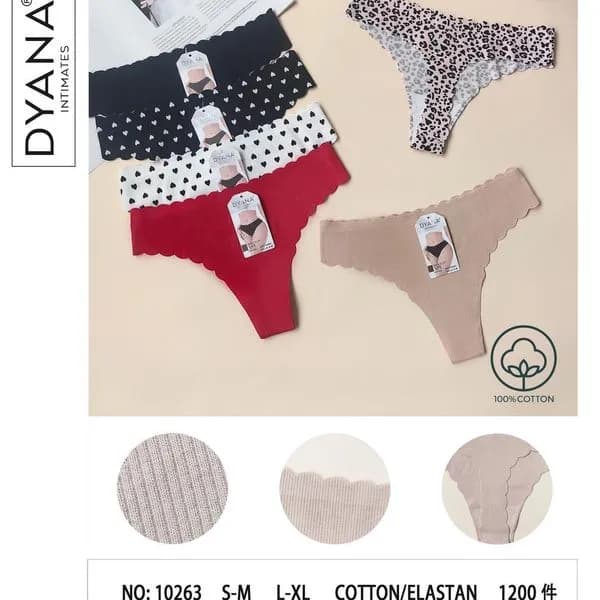 Majtki damskie DYNAS INTIMATES wzorzyste S-L XL, 24 szt