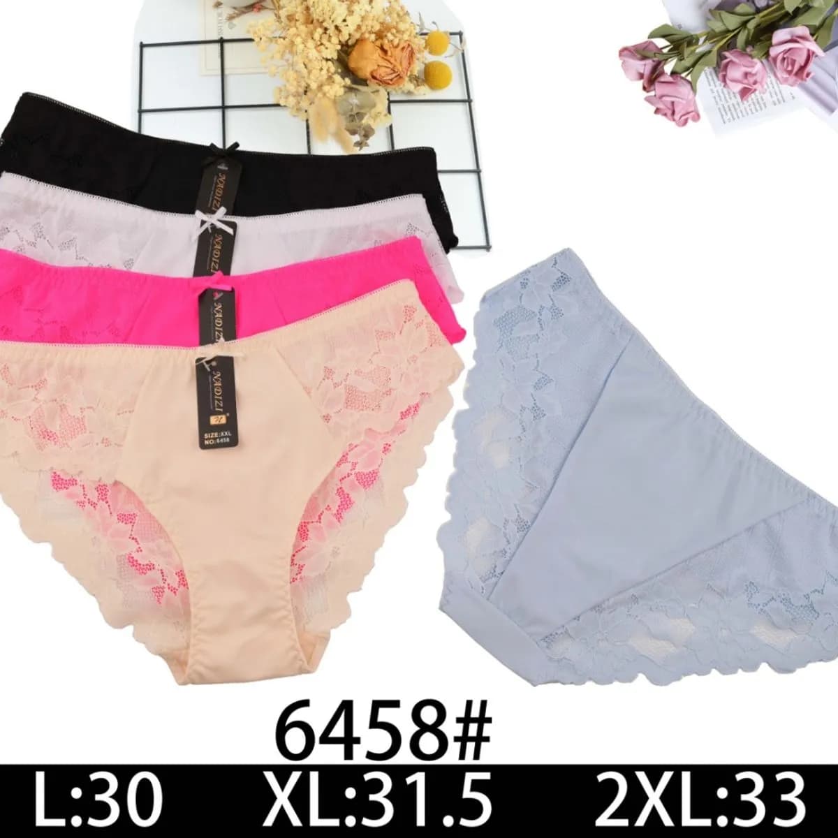 Majtki damskie koronkowe 5 szt. L-2XL 6458#