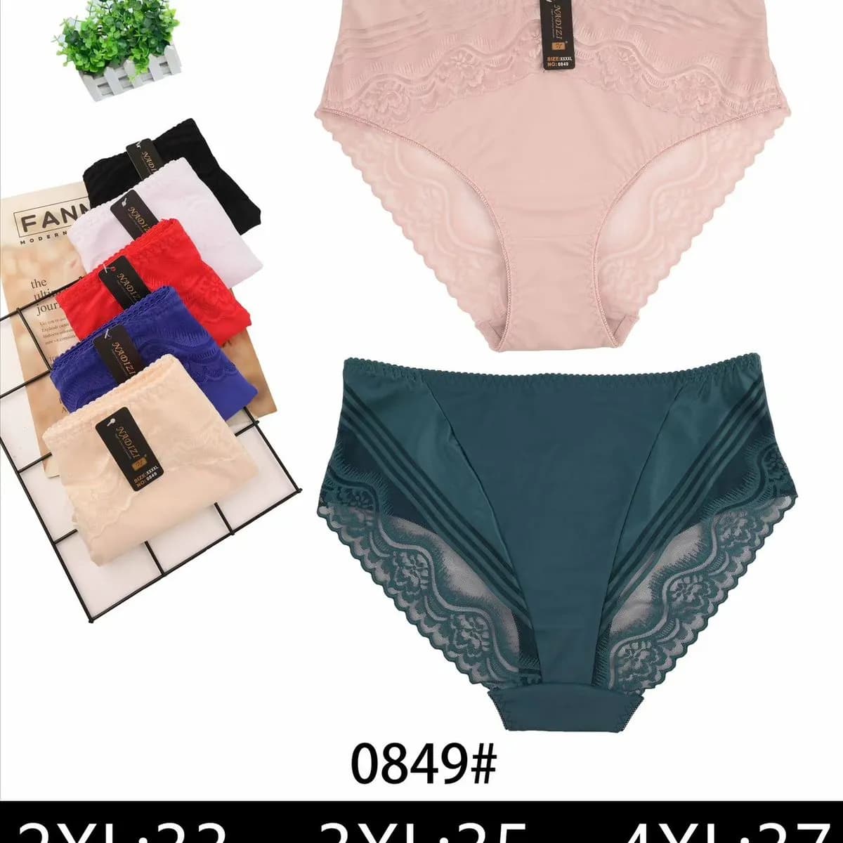 Majtki damskie koronkowe 2XL-4XL 0849#