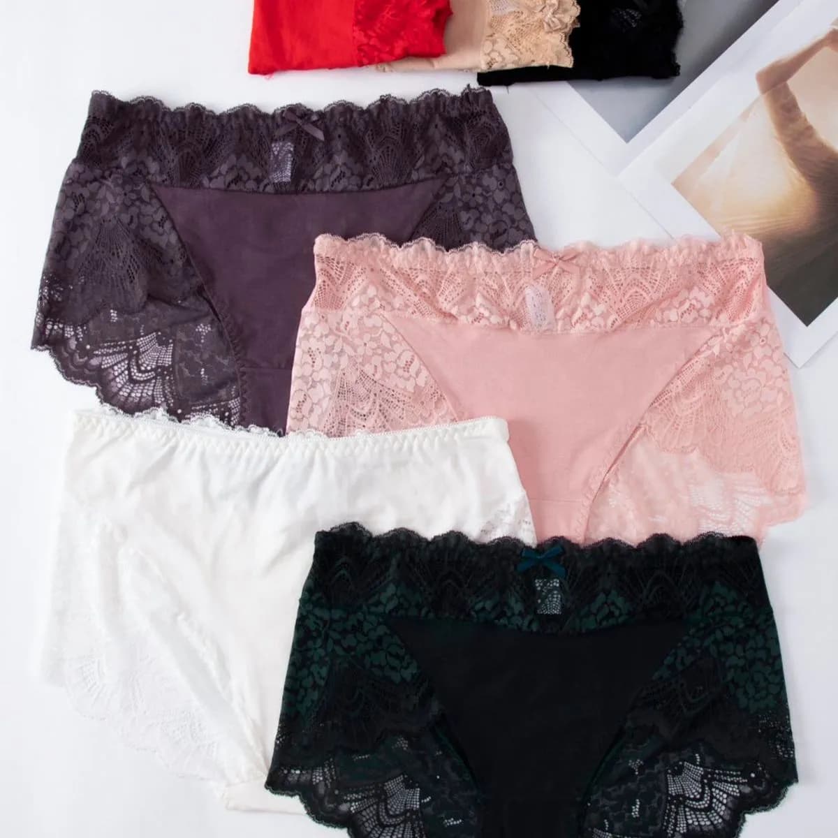 Majtki damskie Finella XL-XXXL koronka 4 kolory