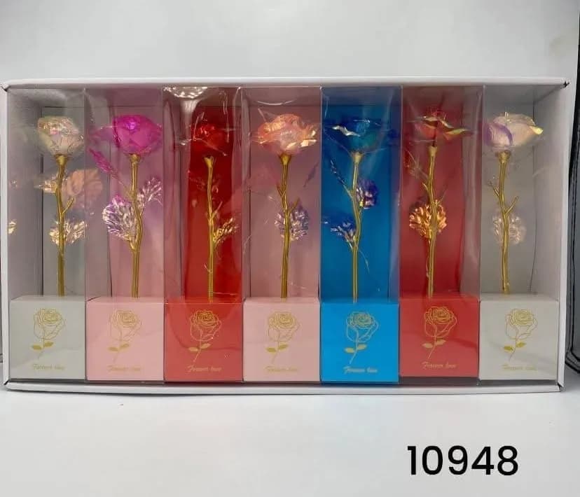 Dekoracja Kwiaty LED Róża z Podświetleniem 7 szt