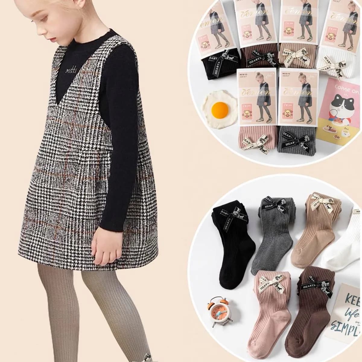 Rajstopy dla Dzieci B115 Rozmiary 3-5, 5-7, 7-9, 9-11