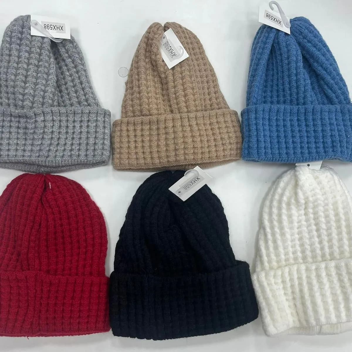 Czapki damskie dzianinowe beanie 6 kolorów