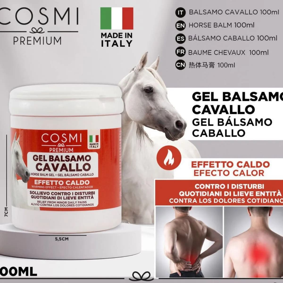 Maść Końska Rozgrzewająca Gel Balsamo Cavallo 100ml