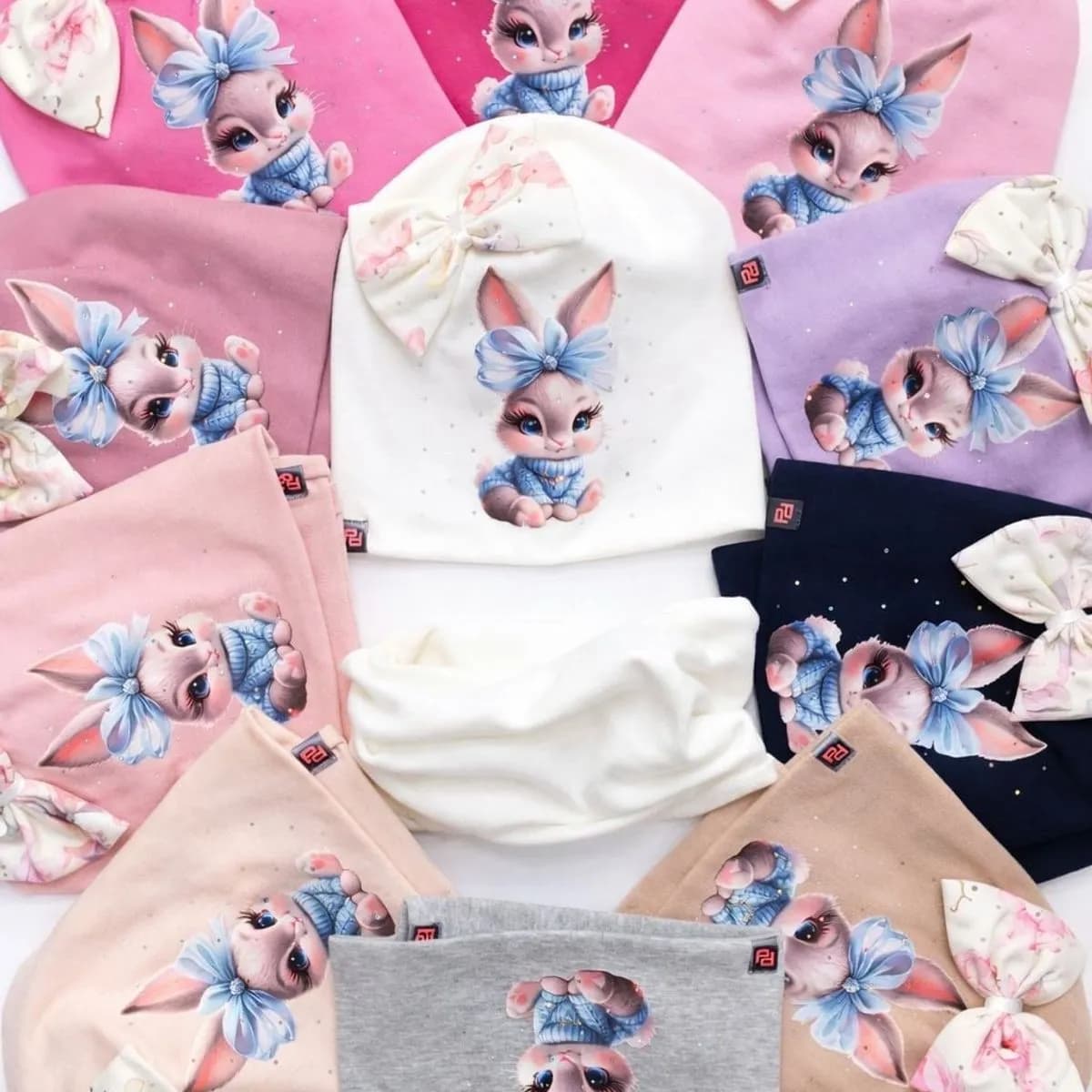 Komplet Czapki Komin dla Dzieci 52/54