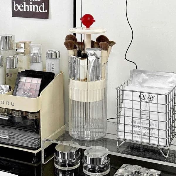Podnoszony organizer skrzynka na pędzle i kosmetyki, 6 szt.