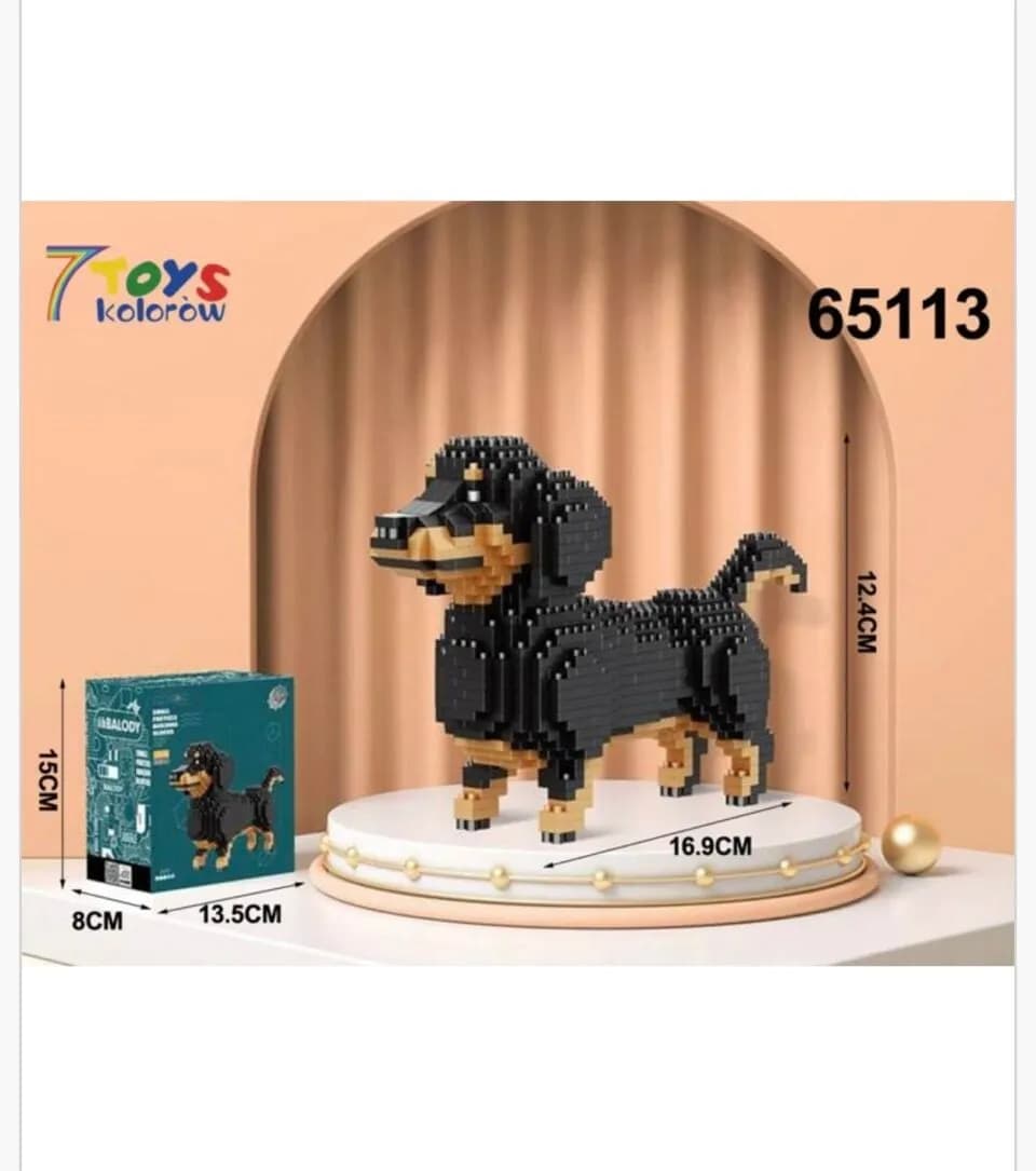 Klocki dla Dzieci 836PCS Pies Jamnik Balody 65113
