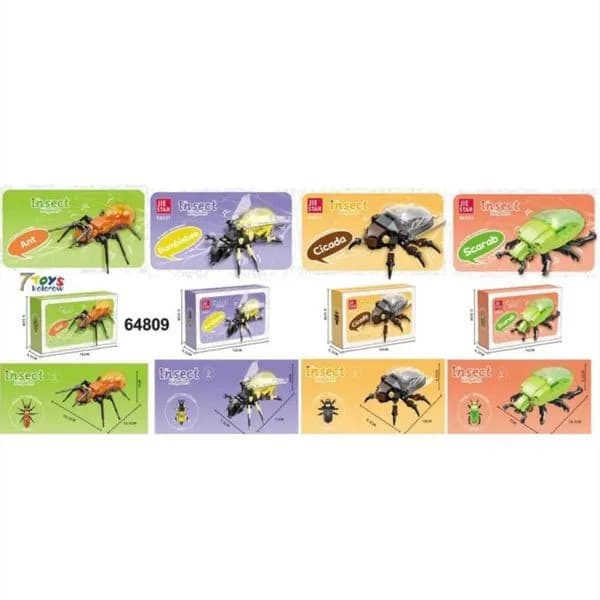 Klocki Insect JIE STAR Insect Kingdom Mix 12 szt