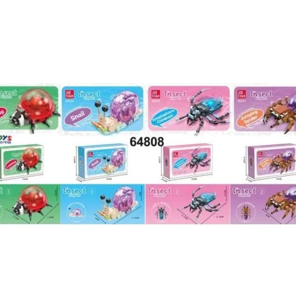 Klocki Insect JIE STAR Insect Kingdom 12 szt. Mix Wzorów