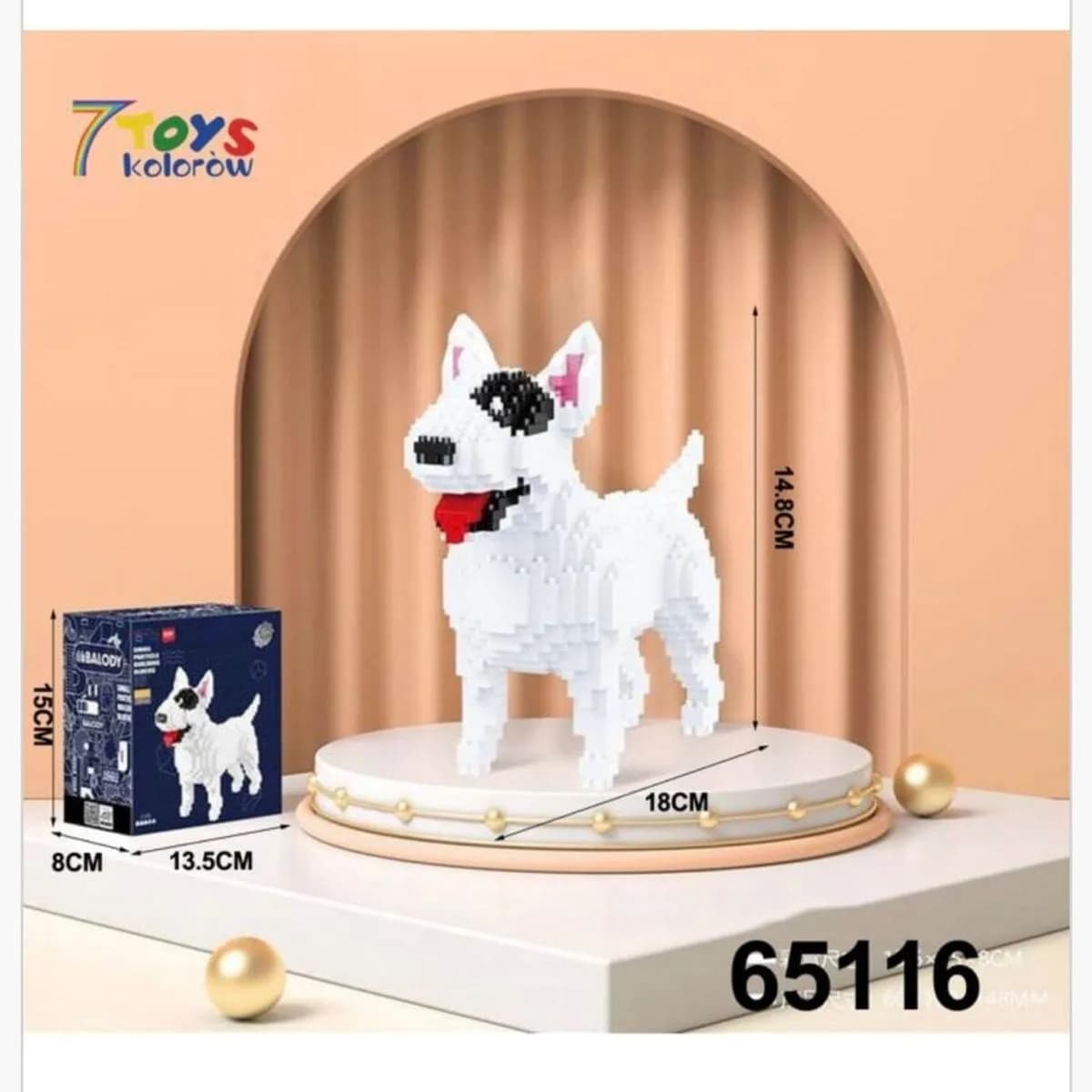 Klocki dla Dzieci 797PCS Balody Pies Bull Terrier 18cm