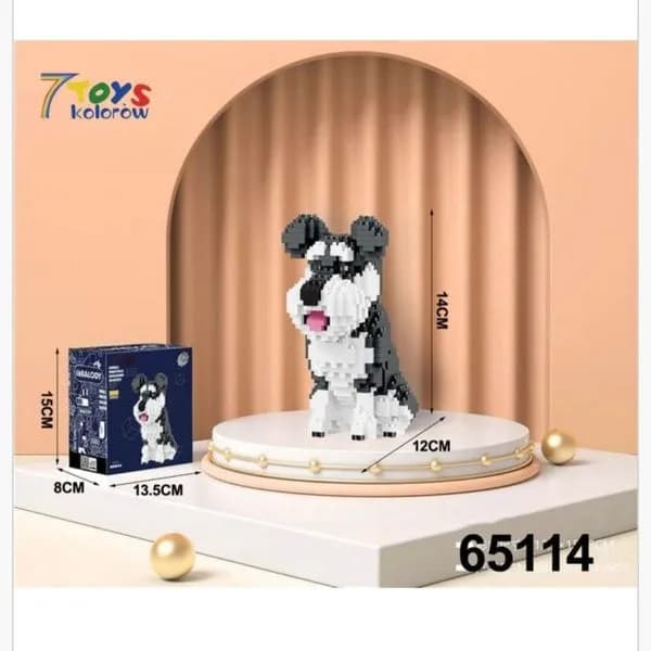 Klocki dla Dzieci 934PCS Pies Sznaucer 14cm Balody