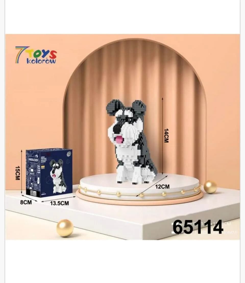 Klocki dla Dzieci 934PCS Pies Sznaucer 14cm Balody