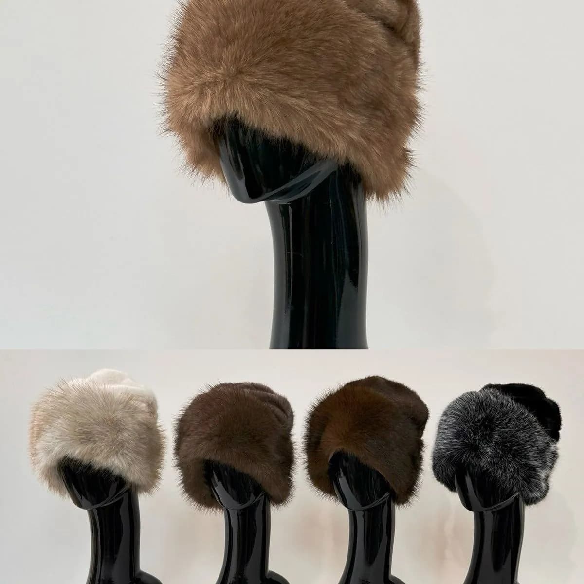 Czapka Zimowa Damska ze Sztucznego Futra - Mix Kolorów 12 szt.