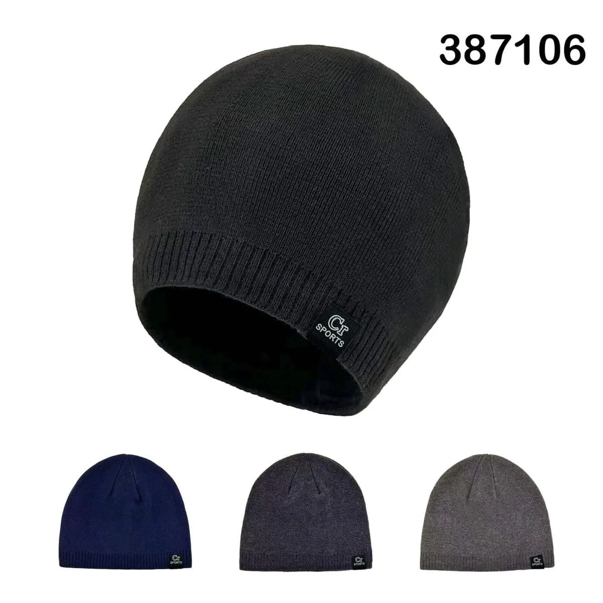 Czapka Zimowa Męska Cr SPORTS Mix Kolorów 12 szt.