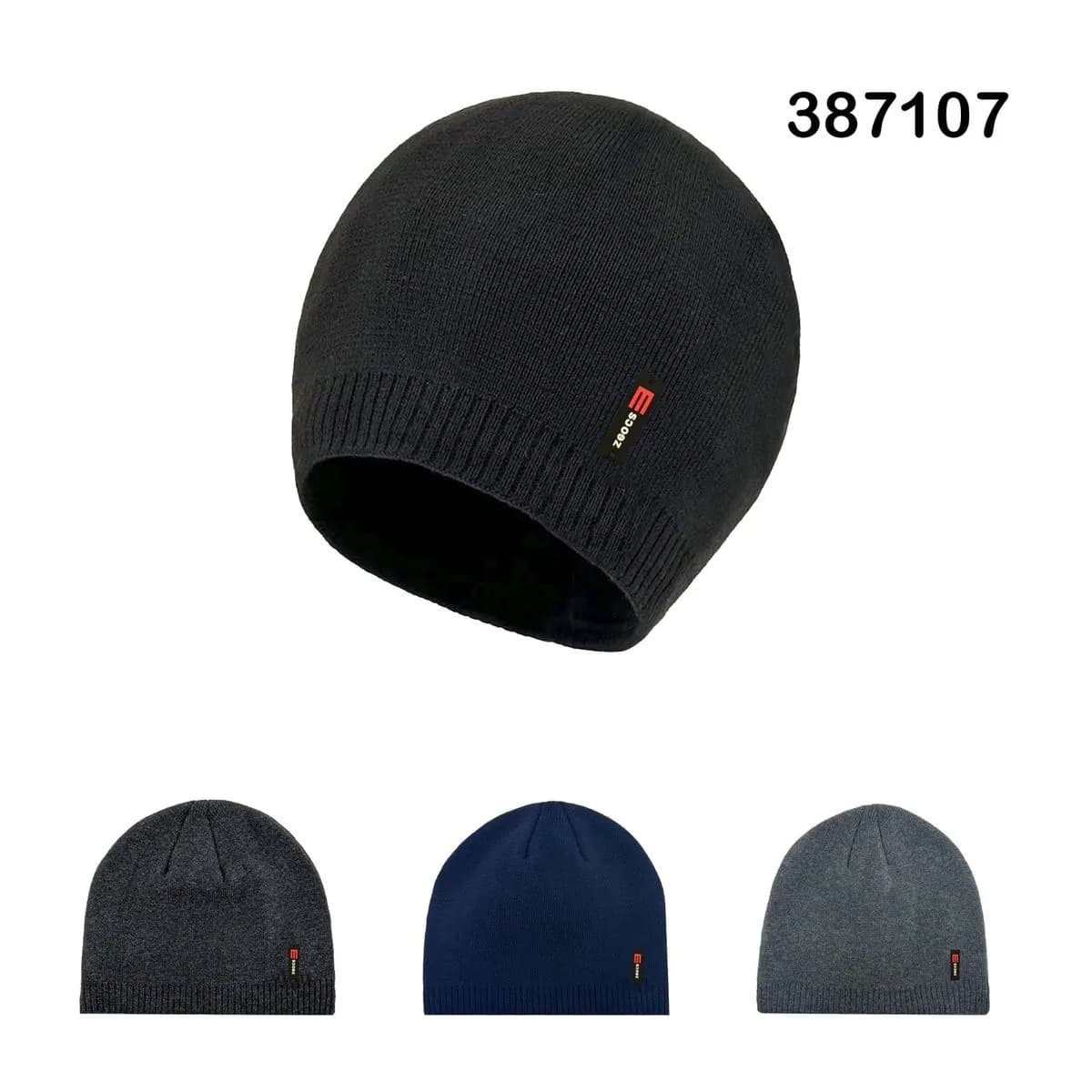 Czapka Zimowa Męska Klasyczna Beanie ZEOCS Mix 12szt