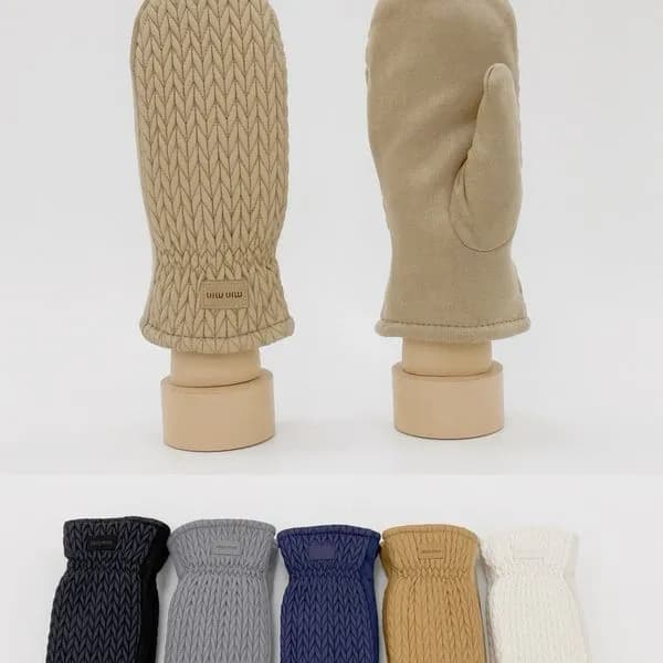 Rękawiczki Damskie Jednopalczaste Pikowane Mix Kolorów 12 par