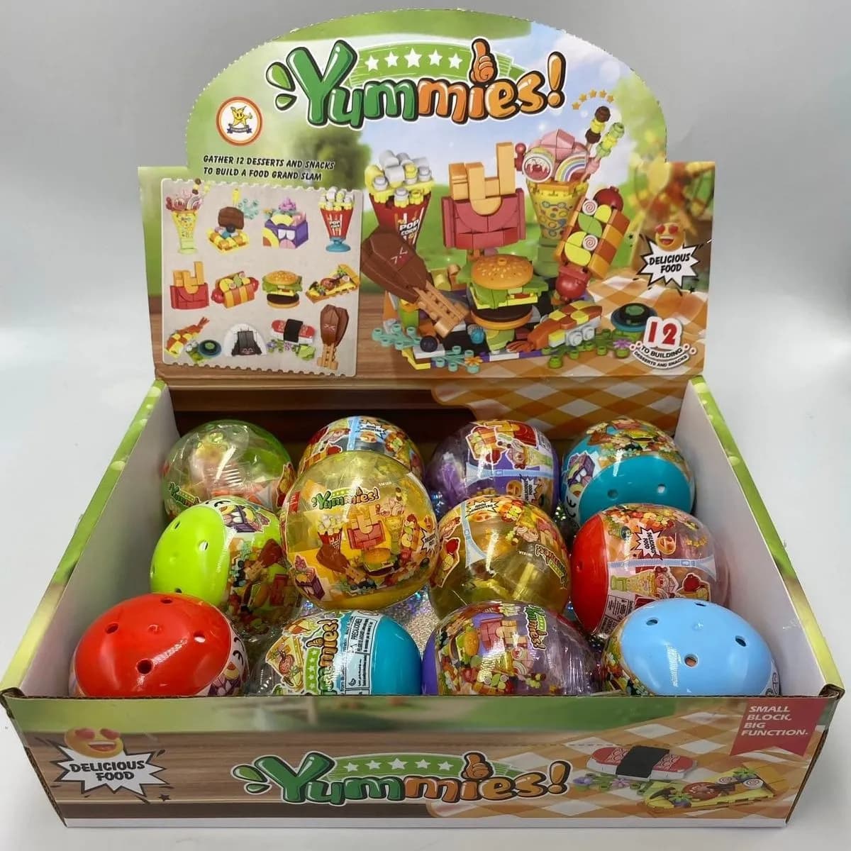 Kula Klocki Yummies - Mini Klocki Konstrukcyjne Jedzenie, 12 szt.