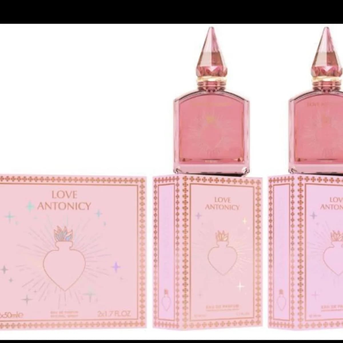 Zestaw Perfume Love Antonicy 2x50ml - Różowe Flakony z Sercem