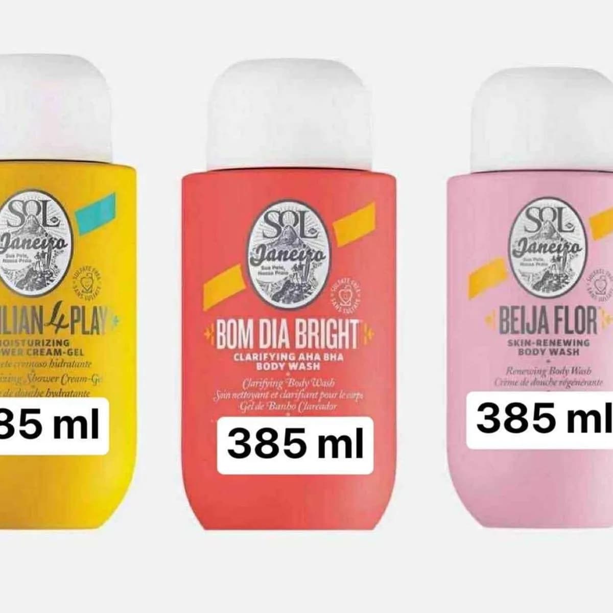 Żel pod prysznic Sol de Janeiro 385 ml - zestaw 3 warianty