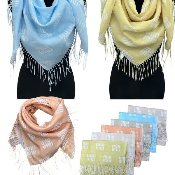 Szaliki damskie bawełniano-wiskoza 12 szt mix kolorów