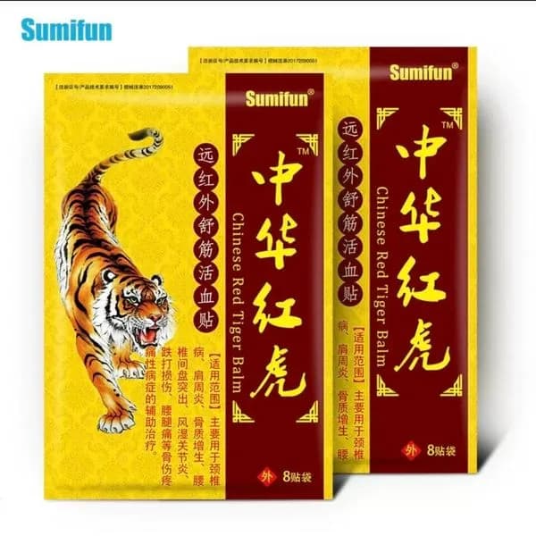 Plaster Przeciwbólowy 8PCS Sumifun Chinese Red Tiger Balm